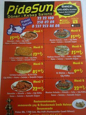 7 24 Paket Servisi Manisa Pidesun Doner Kebap Salonu Manisa Merkez 0 236 222 21 Birmilyonnokta