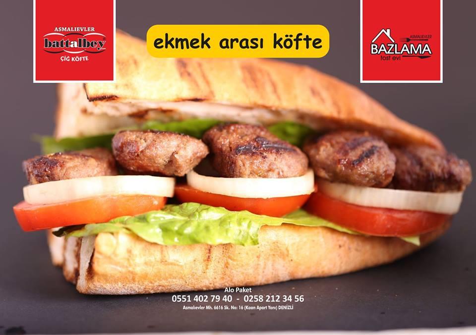 Bazlama Tost Evi &amp; Battalbey Çiğköfte Denizli / Merkez 0 (258) 212