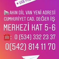Akin Dil Egitim Merkezi Van Van Merkez 0 534 332 23 Birmilyonnokta