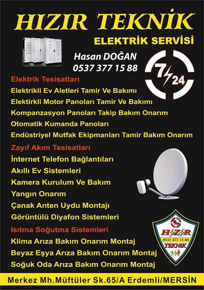 hizir teknik elektrik servisi erdemli
