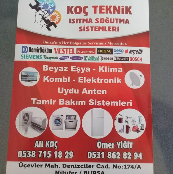Koc Teknik Isitma Sogutma Sistemleri Nilufer Bursa 0 538 715 18 Birmilyonnokta