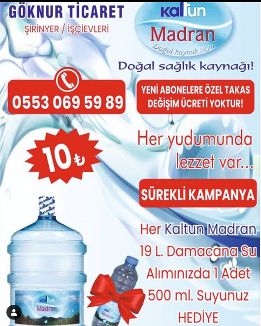 Kaltun Madran Su Buca Izmir 0 553 069 59 Birmilyonnokta