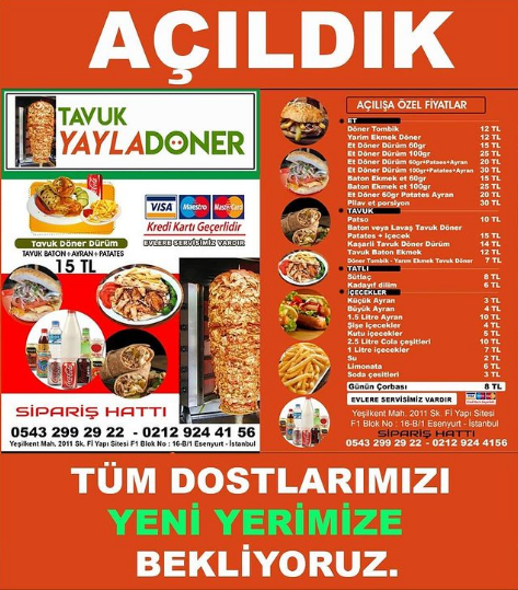 yayla doner esenyurt esenyurt istanbul 0 212 924 41 birmilyonnokta yayla doner esenyurt esenyurt istanbul 0 212 924 41 birmilyonnokta